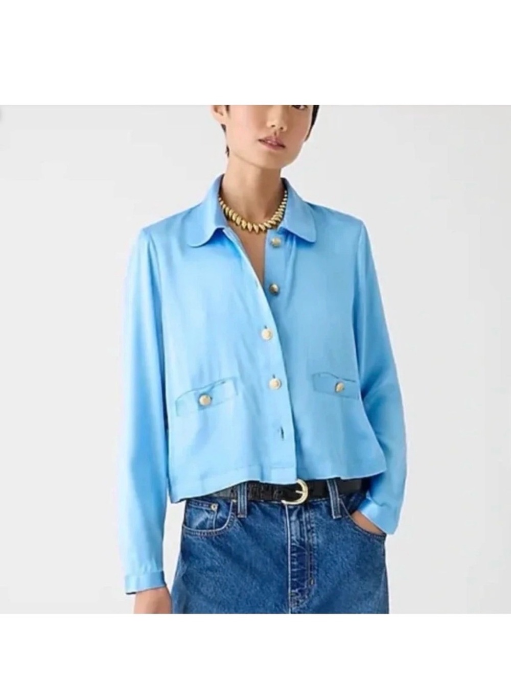 J.Crew new Lady shirt in luster crepe NWT